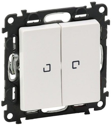 Переключатель с подсветкой без рамки Legrand Valena Life 2-кл. проходной белый картинка